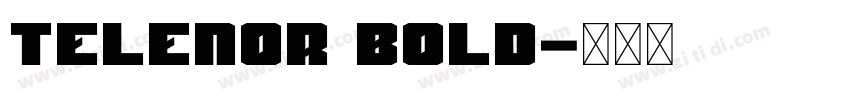 Telenor Bold字体转换